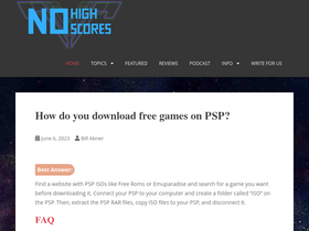 'nohighscores.com' screenshot