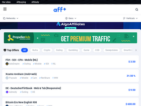 'affplus.com' screenshot