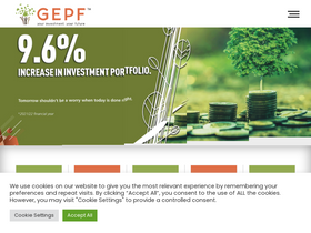 'gepf.co.za' screenshot