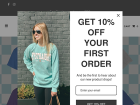 kystraightapparel.com homepage screenshot