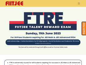 'fiitjee-ftre.com' screenshot