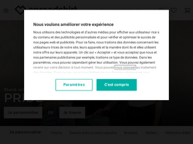 'spreadshirt.be' screenshot