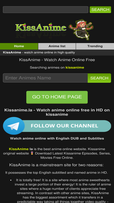 Kissanime in english hot sale