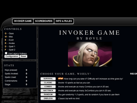 'invokergame.com' screenshot