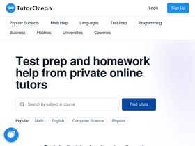 'tutorocean.com' screenshot
