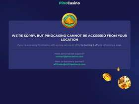 'pinocasino.com' screenshot