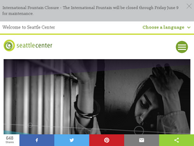 'seattlecenter.com' screenshot
