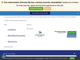 'uptownsuites.com' screenshot