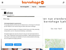 'barnehage.no' screenshot