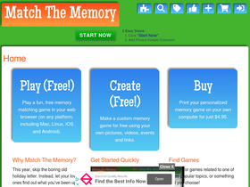 'matchthememory.com' screenshot