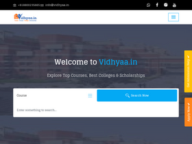 'vidhyaa.in' screenshot