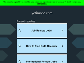 yetimocc.com homepage screenshot
