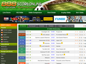 '888scoreonline.com' screenshot