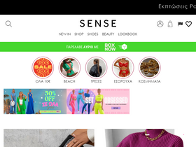 'sense-shop.gr' screenshot