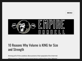 'empire-barbell.com' screenshot