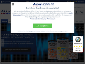 'akkushop.de' screenshot