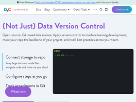 'dvc.org' screenshot