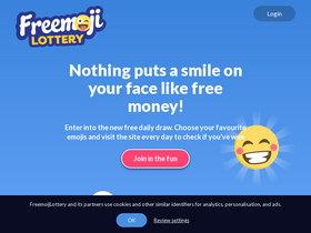 'freemojilottery.com' screenshot