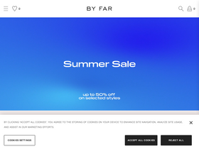 'byfar.com' screenshot