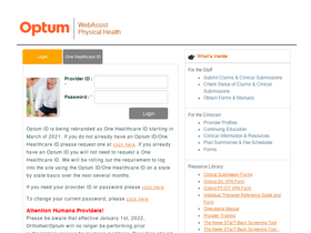 'myoptumhealthphysicalhealth.com' screenshot