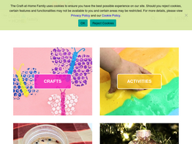 'thecraftathomefamily.com' screenshot