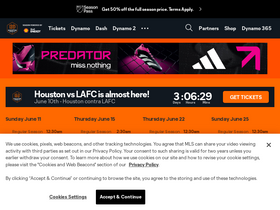 'houstondynamofc.com' screenshot