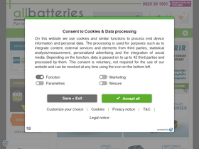 'all-batteries.fr' screenshot
