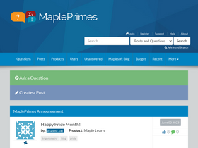 'mapleprimes.com' screenshot