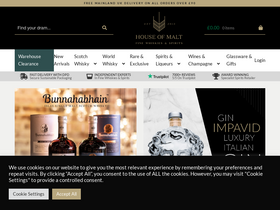 'houseofmalt.co.uk' screenshot