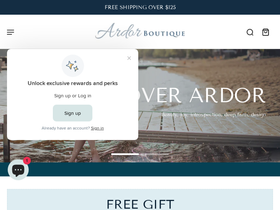 ardorshop.com homepage screenshot