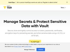 'vaultproject.io' screenshot