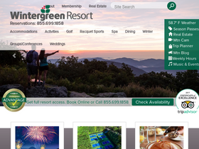 'wintergreenresort.com' screenshot