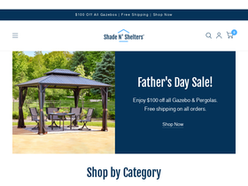 shadenshelters.com homepage screenshot