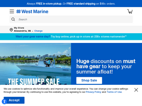 'westmarine.com' screenshot