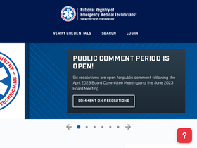 'nremt.org' screenshot