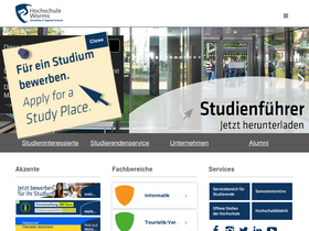 'hs-worms.de' screenshot