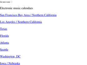 '19hz.info' screenshot