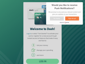 'mydashcard.com' screenshot