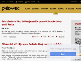'zvedavec.news' screenshot