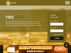 'free-doge.com' screenshot