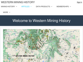'westernmininghistory.com' screenshot