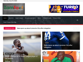 'zambianfootball.co.zm' screenshot