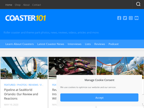 'coaster101.com' screenshot