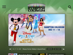 'hamptoncoliseum.org' screenshot