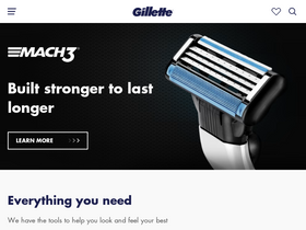 'gillette.co.in' screenshot