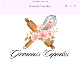giovanniscupcakes.com homepage screenshot