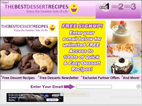 'thebestdessertrecipes.com' screenshot
