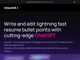 'resumai.com' screenshot