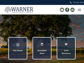 'warnerfuneralhome.com' screenshot