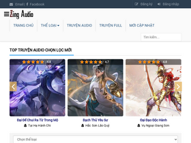 'zingaudio.net' screenshot